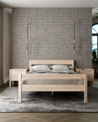 Eenpersoonsbedframe met hoofd - en voeteinde