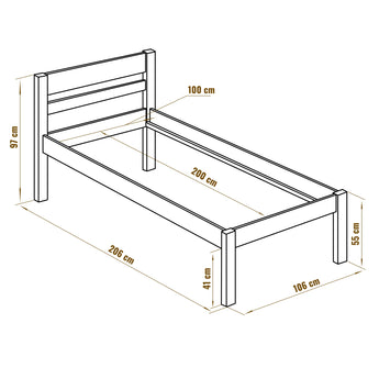 Hoge bedden 100x200