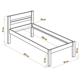 Hoge bedden 90x200